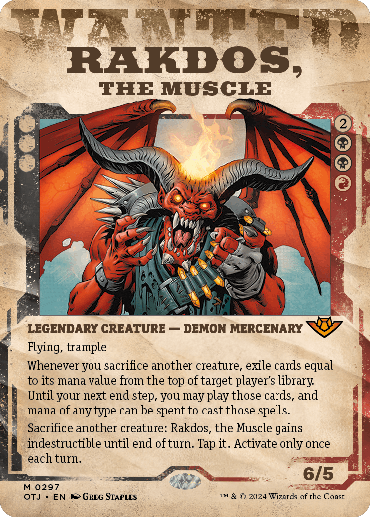 Rakdos, the Muscle (Variant) - Outlaws of Thunder Junction Spoiler