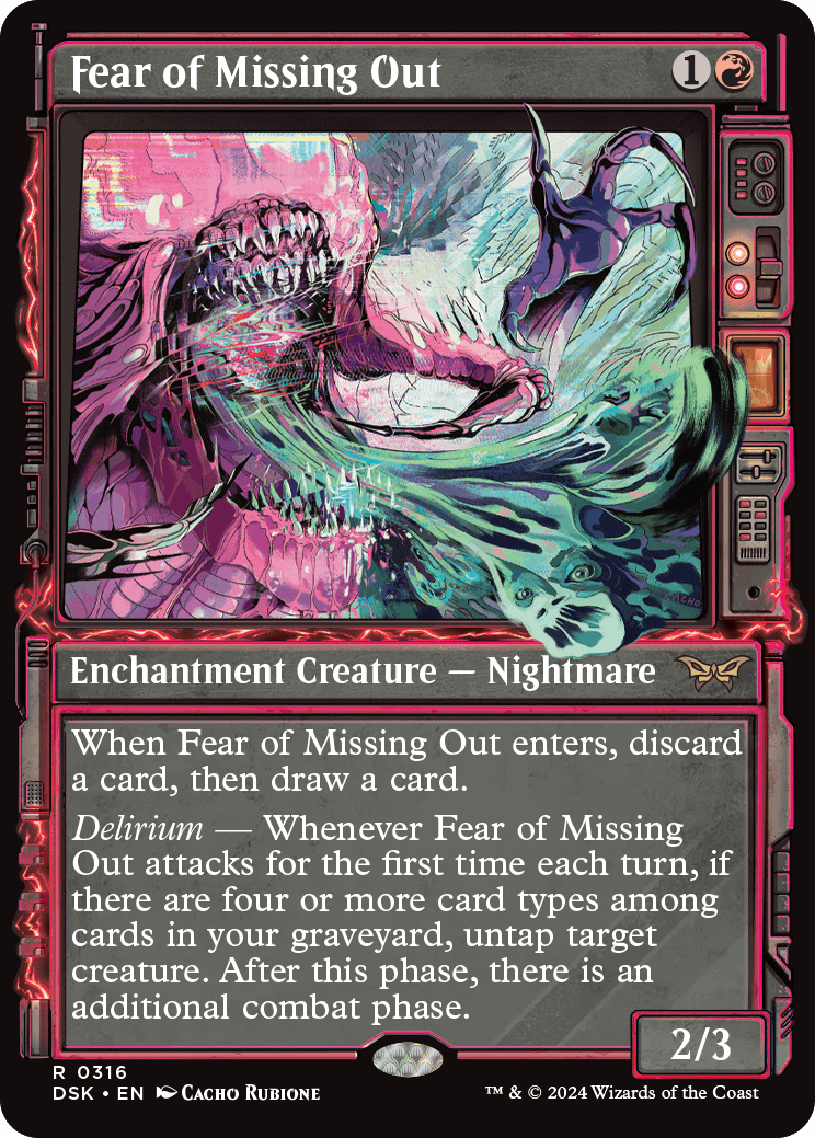 Fear of Missing Out (Variant) - Duskmourn Spoiler