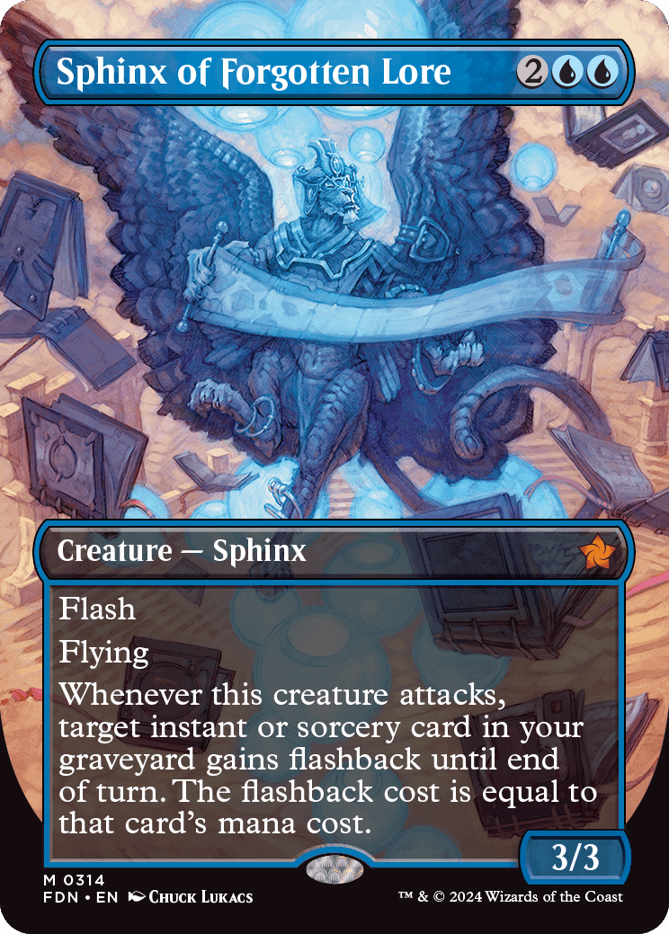 Sphinx of Forgotten Lore (Variant) - Foundations Spoiler