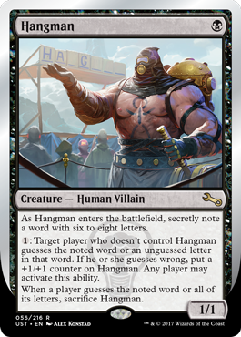 Hangman from Unstable Spoiler