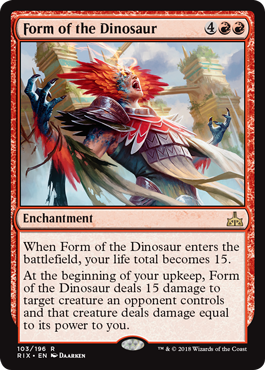 Form of the Dinosaur from Rivals of Ixalan Spoiler