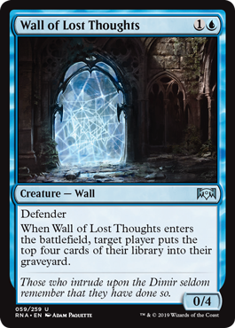 Wall of Lost Thoughts from Ravnica Allegiance Spoiler