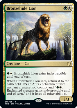 Bronzehide Lion from Theros Beyond Death Spoiler