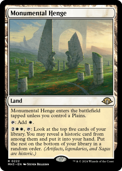 Monumental Henge - Modern Horizons 3 Spoiler