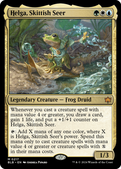 Helga, Skittish Seer - Bloomburrow Spoiler