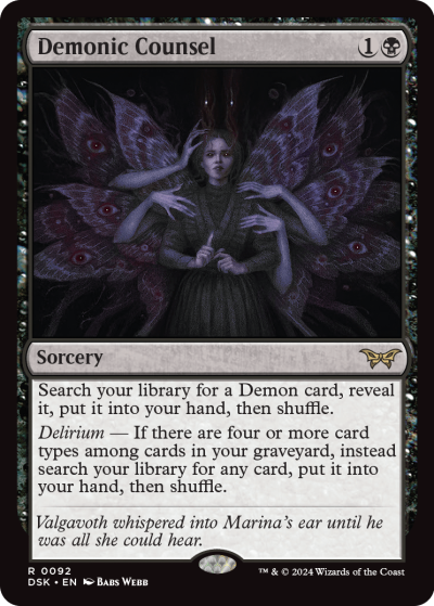 Demonic Counsel - Duskmourn Spoiler