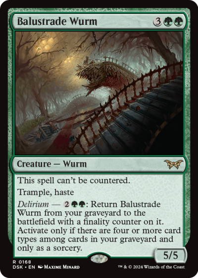 Balustrade Wurm - Duskmourn Spoiler