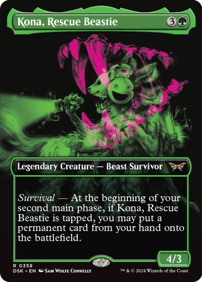 Kona, Rescue Beastie (Variant) - Duskmourn Spoiler