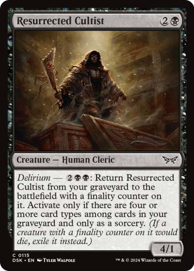 Resurrected Cultist - Duskmourn Spoiler