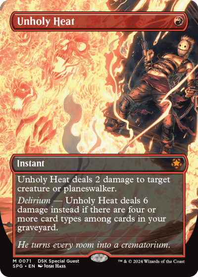 Unholy Heat (Variant) - Duskmourn Spoiler