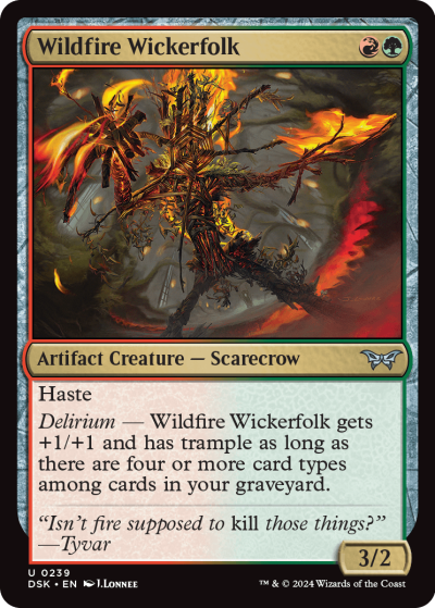 Wildfire Wickerfolk - Duskmourn Spoiler