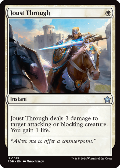 Joust Through - Foundations Spoiler