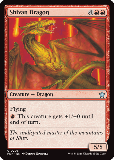 Shivan Dragon - Foundations Spoiler