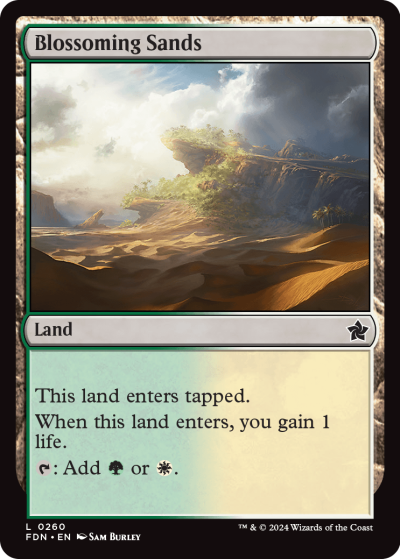 Blossoming Sands - Foundations Spoiler