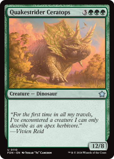 Quakestrider Ceratops - Foundations Spoiler