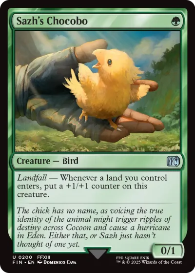 Sazh’s Chocobo - Final Fantasy MtG Spoiler